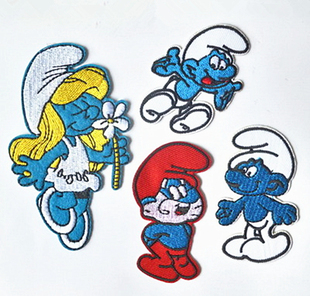 装饰贴 熨烫蓝色徽章布贴 补衣服洞图案贴花 修补贴 精灵缝补贴