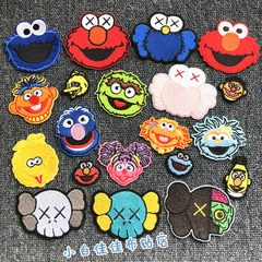 经典美国卡通布贴补丁贴花刺绣DIY服装辅料芝麻街sesame street