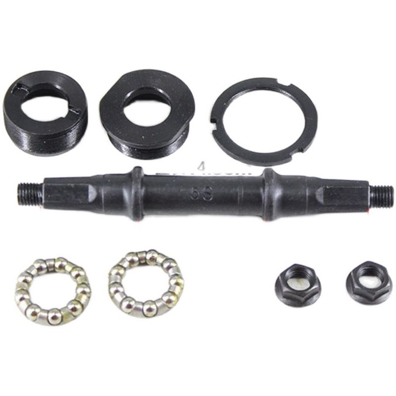 山地车中轴方口中轴棍自行车配件珠架普通中轴折叠车5S中轴车轴碗