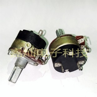 优质wh138串线脚带开关 单联可调电位器 焊脚电阻 花轴20mm B500K