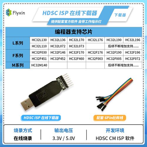 HDSC CCID脱机下载器 华大HC系列单片机烧录器 带壳ISP下载设备