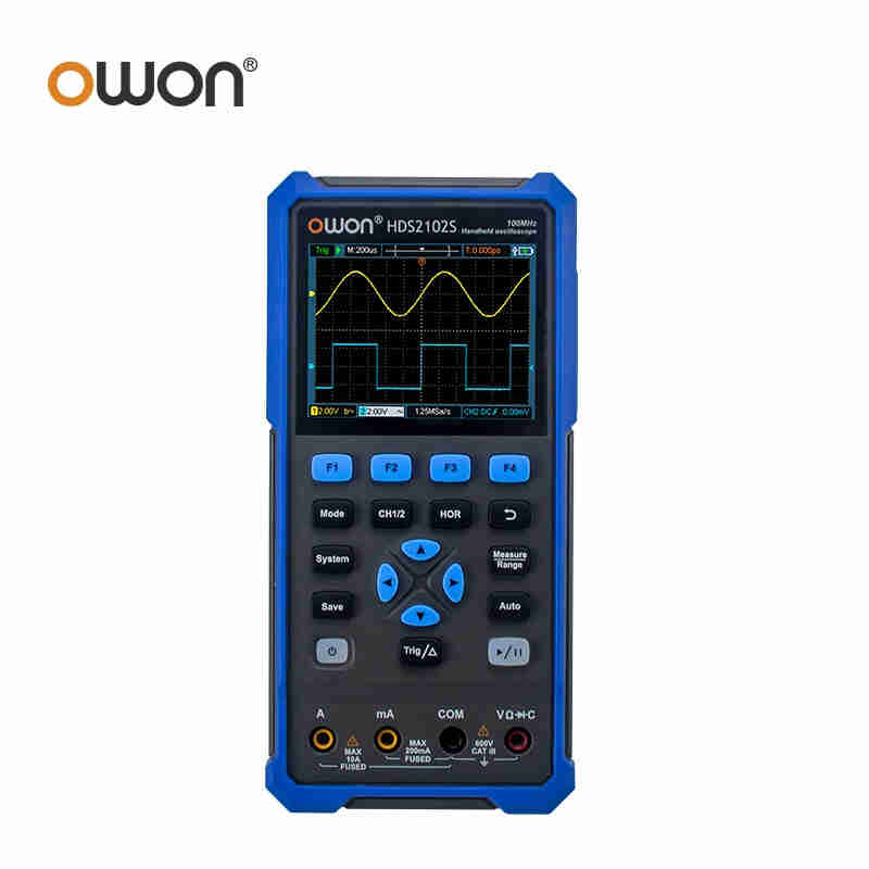 利利普手持示波器HDS242频宽40M内置4位半万用电表3.5寸大屏显