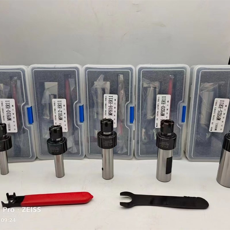 车床浮动铰刀柄er11攻牙器柔性去毛刺可调浮动倒角刀