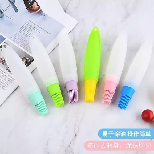 自带油刷防漏控油防漏硅胶油瓶刷子烘焙烧烤刷户外烧烤油刷烙饼