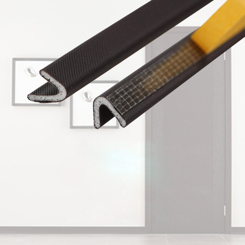 密封条pu发泡门窗隔音木门缝防撞胶条防盗门密封条自粘v型