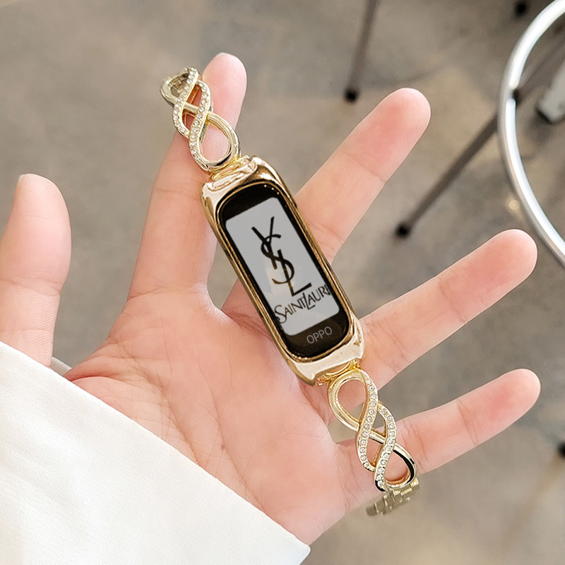 适用oppo手环表带爱心款oppo智能柯南联名手环腕带时尚版eva限定版