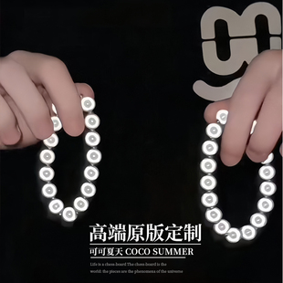 流光贝珠手串二次元反光珍珠高颜值学生党女手饰轻奢小众珠串手链