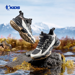 逐峰乔丹童鞋男童登山鞋徒步专业儿童户外鞋秋冬季防水防滑运动鞋
