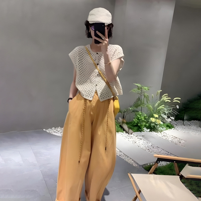 KATTERLLG清纯系夏日松弛感梨型身材出游穿搭欧货休闲减龄慵懒风