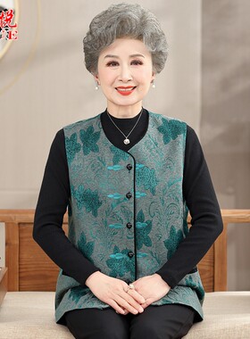 简溪中老年人秋装女奶马甲