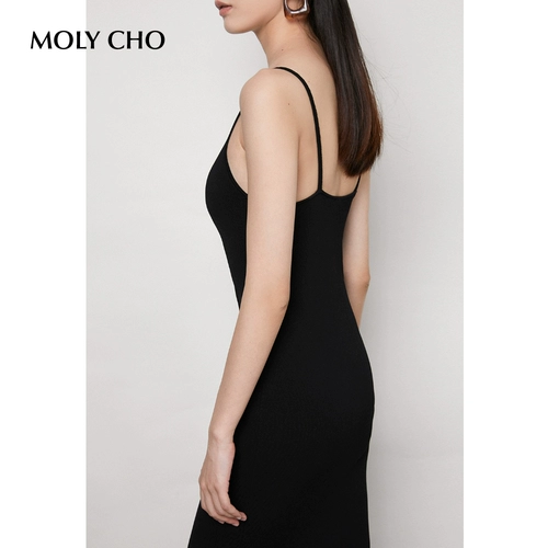 Майка, приталенное платье, дизайнерская длинная юбка, красивая спина, средней длины, тренд сезона