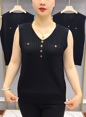 时尚百搭七彩针织弹力背心C434款内衣妈妈吊带四季百搭女装