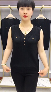 百搭女装 内衣妈妈吊带四季 百搭七彩针织弹力背心C434款 时尚