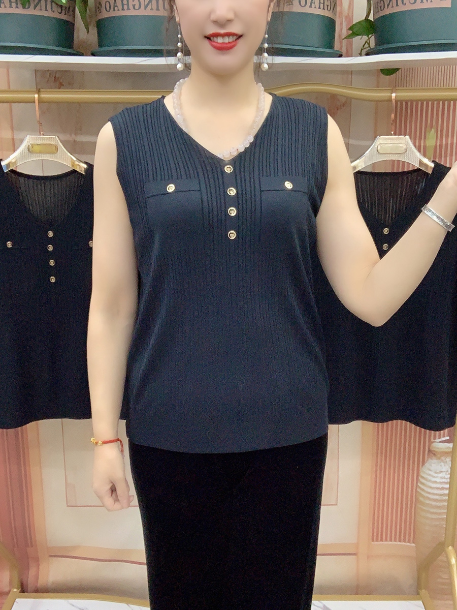 七彩冰丝背心美背上衣