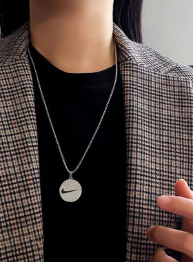 钛钢对钩街头潮酷毛衣链买一送一