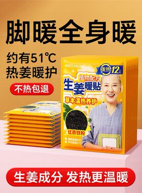 生姜暖宝宝发热贴艾灸热敷老人专用暖全身冬天自发热腰腹防寒保暖