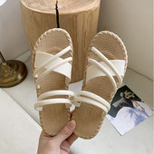 仙女风配裙子海边拖鞋 两穿凉鞋 法式 罗马沙滩鞋 女外穿2026新款 夏季
