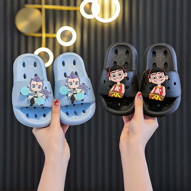 哪吒儿童拖鞋浴室洗澡卡通夏季男女童防滑镂空漏水室内家用凉拖鞋,童鞋/婴儿鞋/亲子鞋,儿童凉拖鞋,淘宝优惠券,粉丝福利购,淘宝优惠卷
