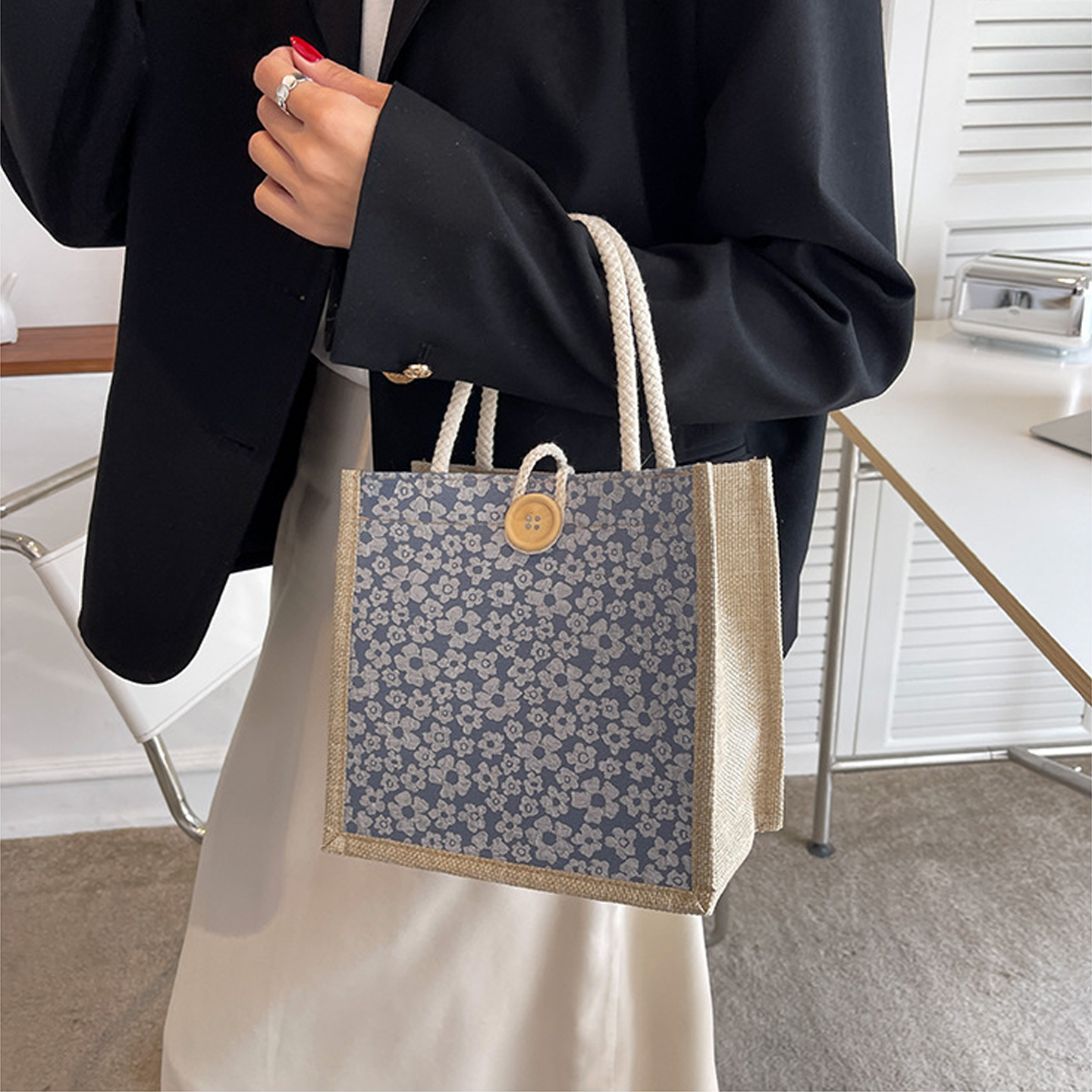 2025新款亚麻手提便当袋女休闲外出妈咪包日系麻布学生手拎饭盒包,箱包皮具/热销女包/男包,通用款女包,淘宝优惠券,粉丝福利购,淘宝优惠卷