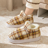 女冬季 外穿2026新款 家居室内保暖防滑情侣毛绒包跟棉鞋 棉拖鞋 男士