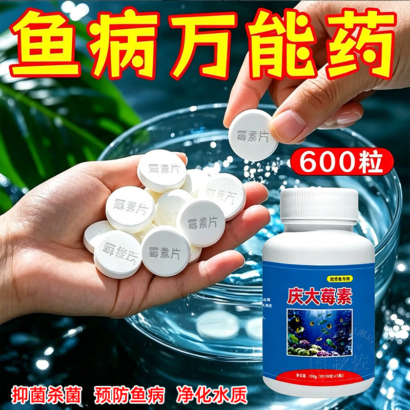 庆大霉素鱼病专用药烂身烂尾白点白毛掉磷蒙眼杀菌鱼缸水质稳定剂