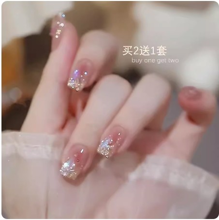 穿戴甲假指甲贴片美甲成品2025新款蝴蝶新娘学生孕妇可用美甲片夏