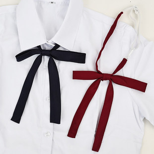 纯色jk小领结蝴蝶结领绳学院风酒红色衬衫领带女款配饰水手服飘带