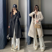 西装 中长款 过膝风衣外套女 高级感休闲英伦风宽松大码 2026春秋新款