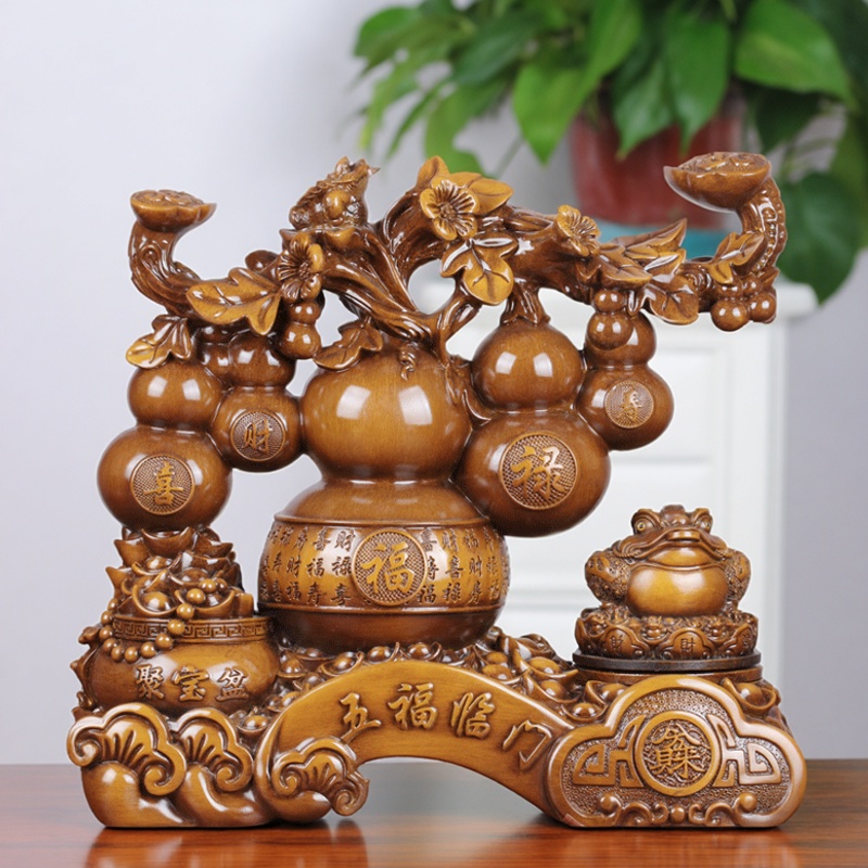 五福临门葫芦摆件酒柜装饰品