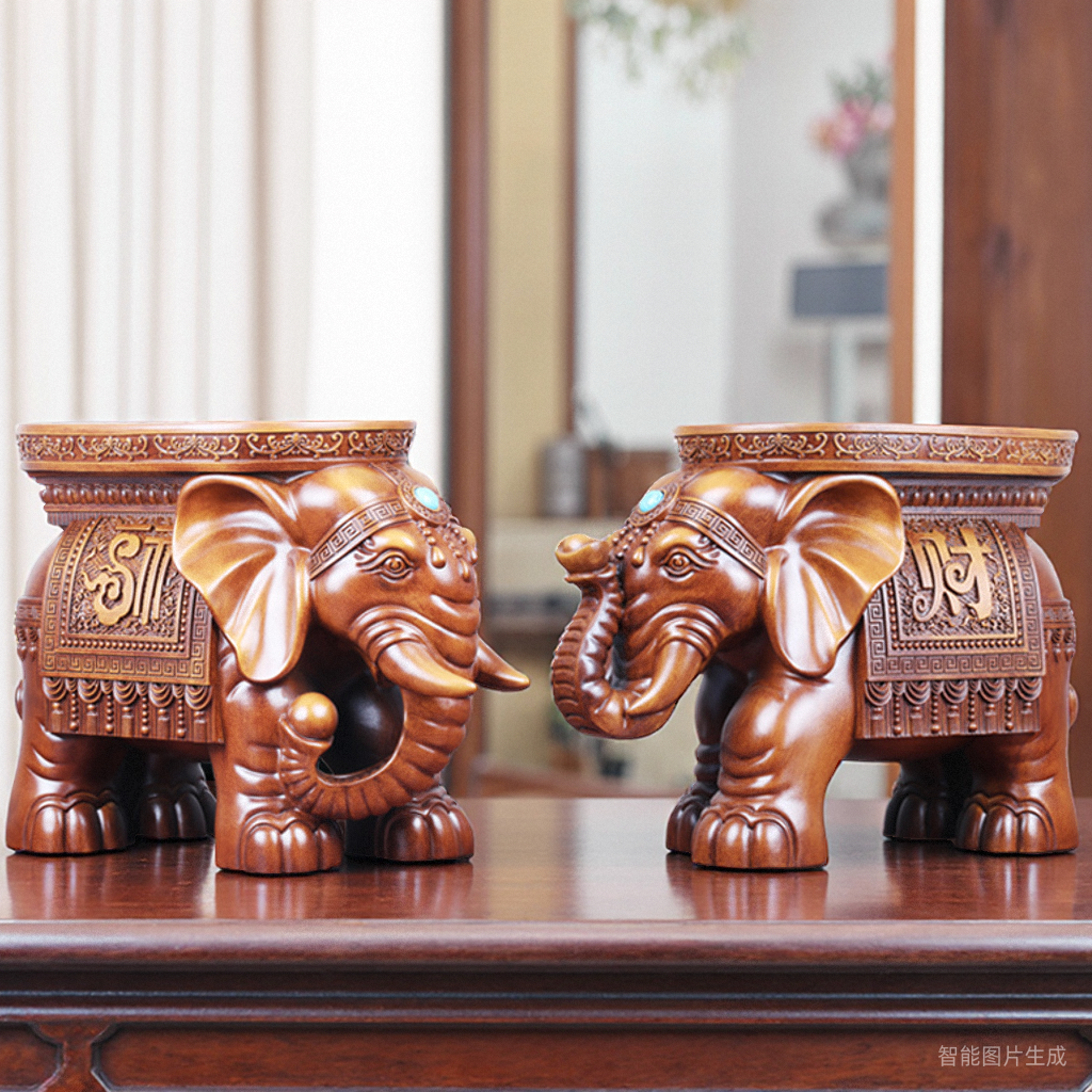 大象凳摆件换鞋凳创意动物坐凳