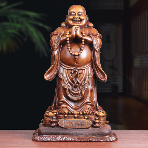 招财纳福弥勒佛佛像摆件福到财到店铺公司乔迁开业送礼办公室摆设