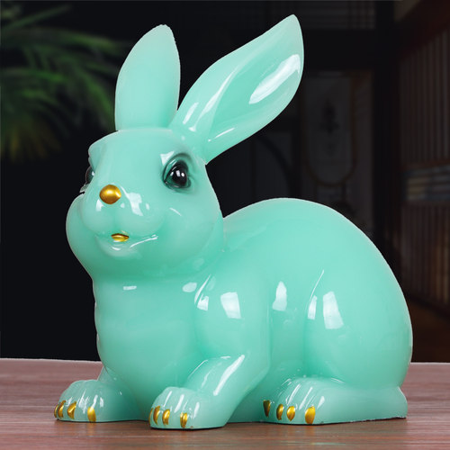 简约现代轻奢兔子摆件高档家居卧室客厅酒柜装饰品电视柜玄关摆设