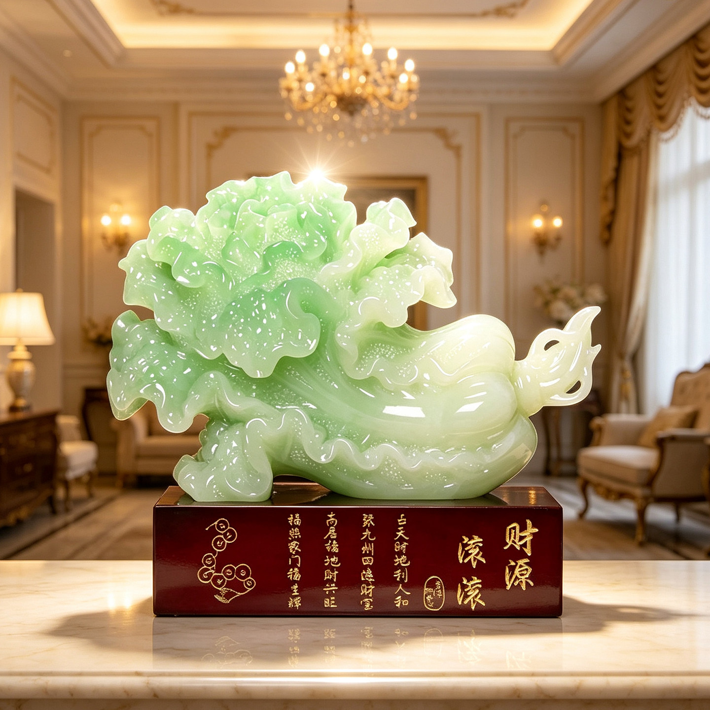 财源滚滚白菜摆件乔迁礼物图片
