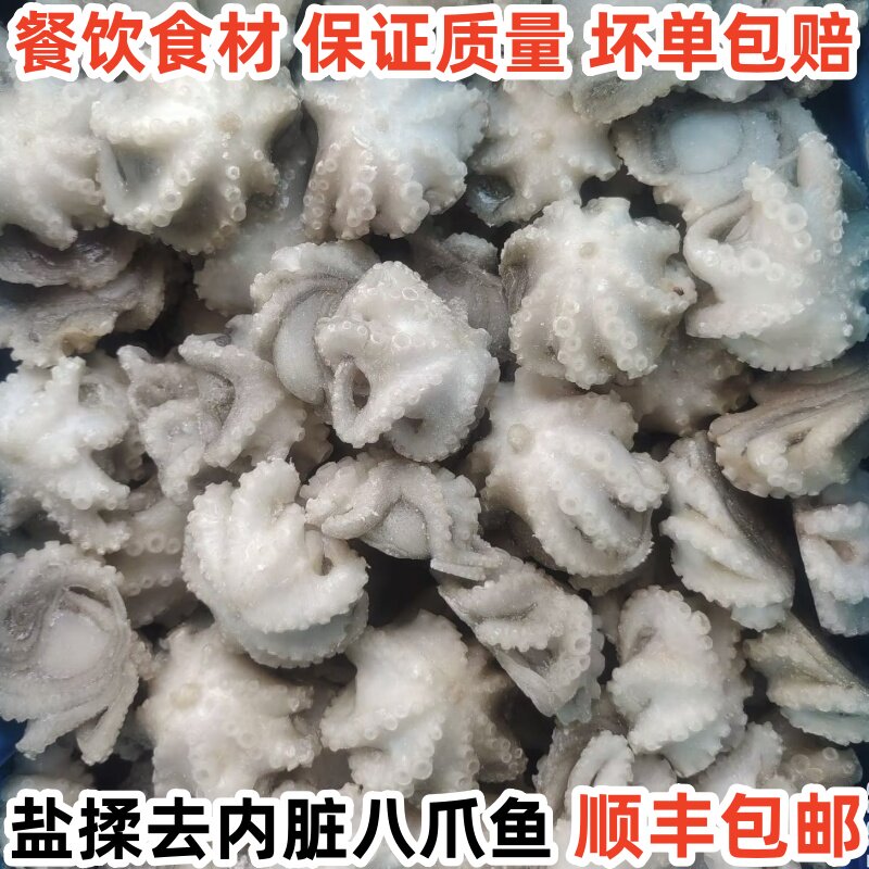 脆口八爪鱼盐揉三去小章鱼翻花八爪鱼冰冻水产品章鱼餐饮食材批发