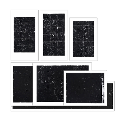 复古宣纸蜡染笺半生熟竖格方格