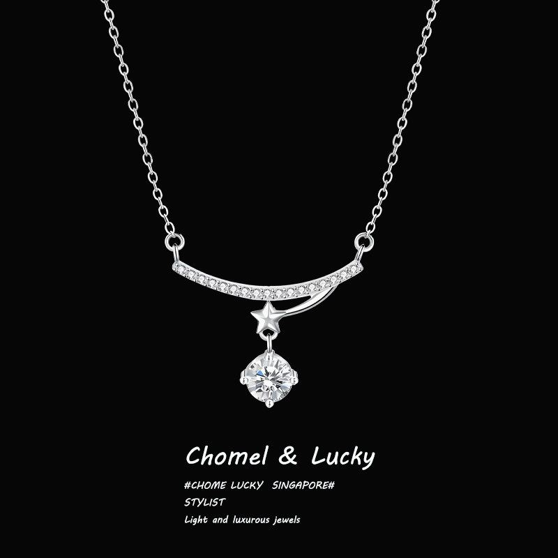 「许愿星」s999纯银项链轻奢小众高级感锁骨链送闺蜜女友生日礼物