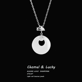 「玉髓平安扣」s999纯银项链女轻奢小众锁骨链吊坠送女友生日礼物