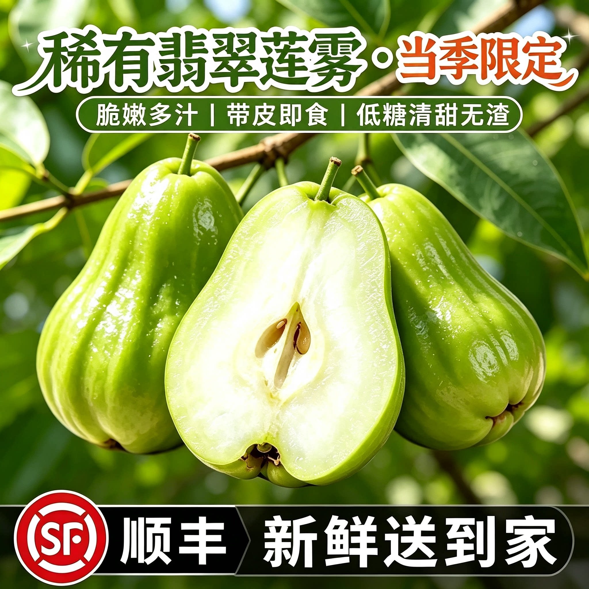 翡翠莲雾应季现摘稀有孕妇水果