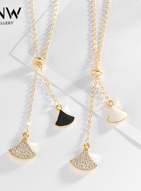 韩版个性小裙子项链甜美百搭扇