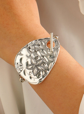 欧美跨境复古时尚夸张个性雕刻花