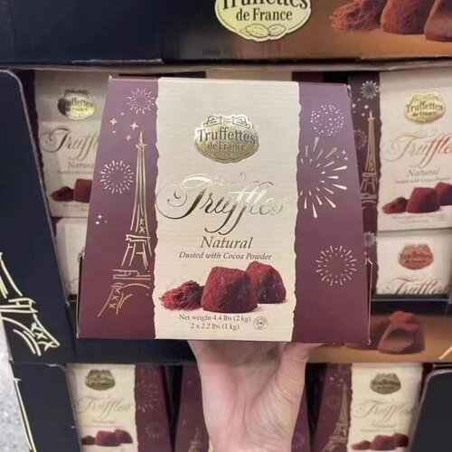 法国Truffles乔慕黑松露巧克力大自然原味1kg生日礼物黑巧克力