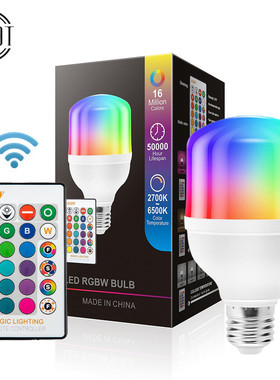 led智能变色遥控球泡灯带记忆ledrgb球泡灯泡RGB可调光智能球泡