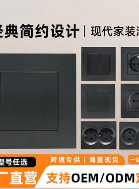 欧标接地插座家用10A开关外贸一