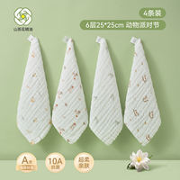 Saliva towel, baby gauze towel, face wash, pure cotton super soft, all-cotton gauze towel for newborns, baby A-class small square towel thumbnail 2