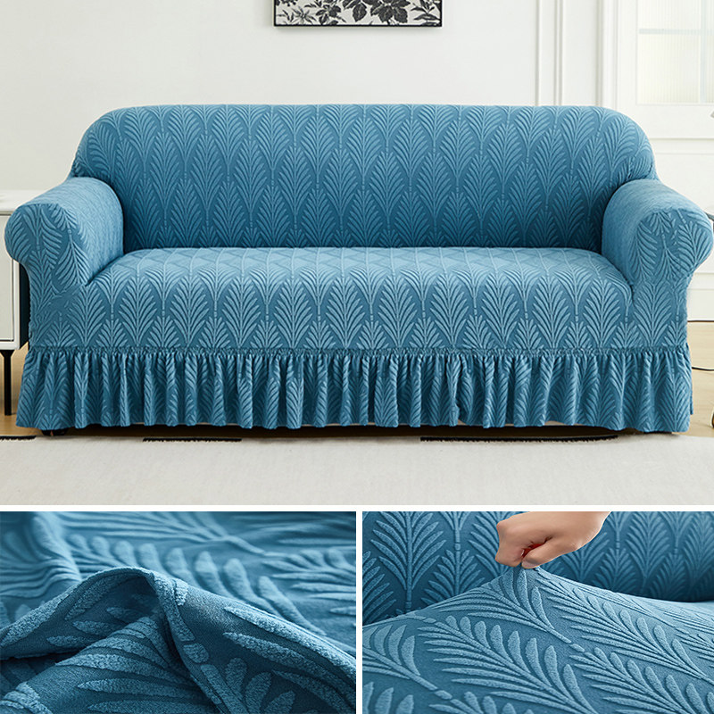 卍能纯色裙摆沙发套多功能客厅隔脏套防滑防猫抓沙发套罩2025新款,居家布艺,沙发套,淘宝优惠券,粉丝福利购,淘宝优惠卷