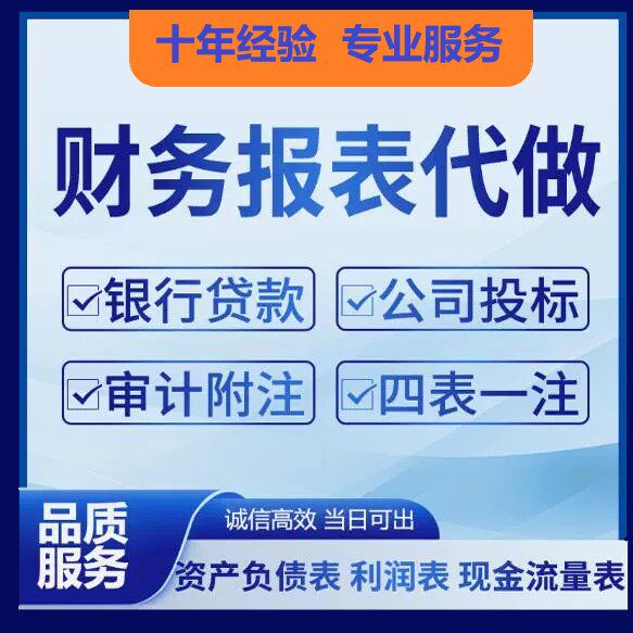 财务报表代做制作招投标图片