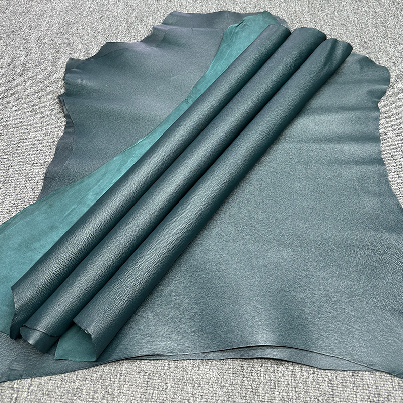 法国进口山羊皮H家原版卢梭绿牙签纹法羊手工包包内里皮具diy皮料