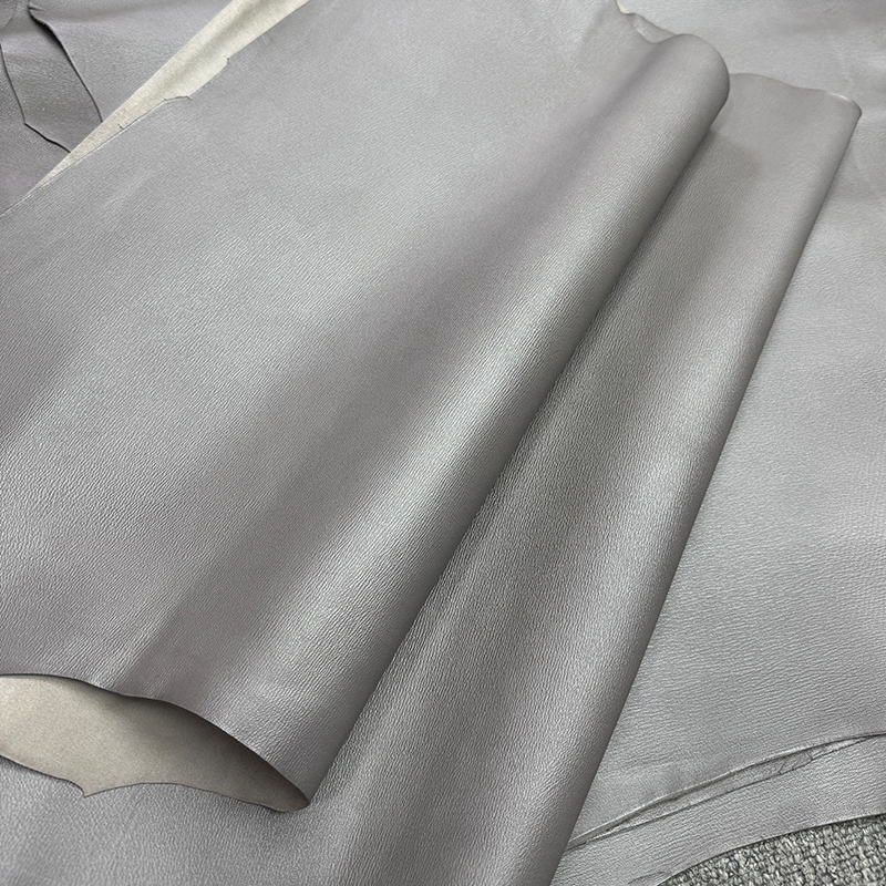 法国H家原版法羊牙签纹山羊皮包包内里挂件皮料1.0-1.2mm沥青灰