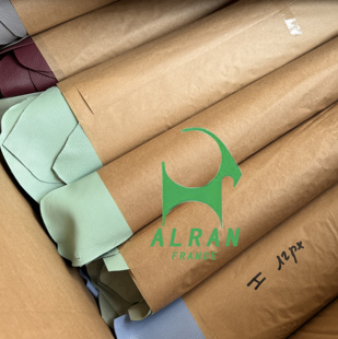 薄荷绿法国进口ALRAN SULLY山羊皮法羊手工皮料 植鞣皮