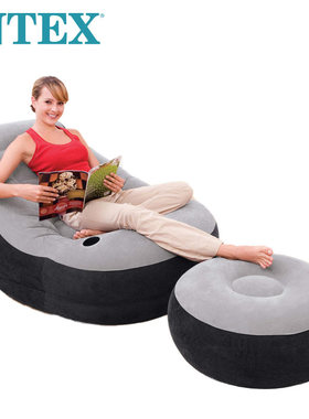 INTEX充气沙发懒人折叠躺椅便携卧室小沙发床单人家用坐椅榻榻米